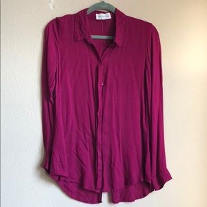 Magenta Button Up Shirt